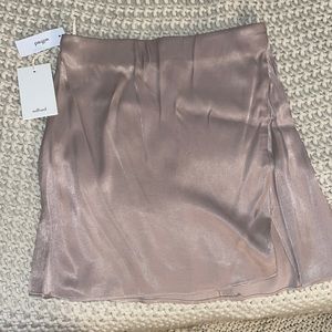 ARITZIA WILFRED SATIN MINI SLIP SKIRT